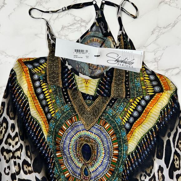 Shahida Parides ANIMAL PRINT STRAPPY MAXI DRESS SZ M/L $359.00 - Picture 6 of 9